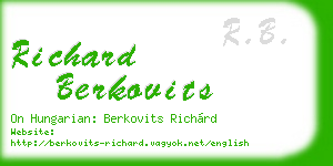 richard berkovits business card