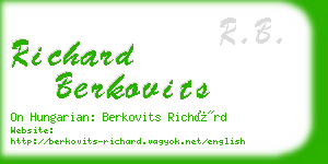 richard berkovits business card